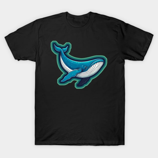 whale with flippers swimming T-Shirt by Arteria6e9Vena